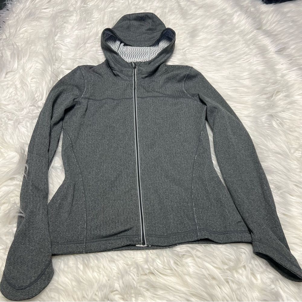Prana full zip hoodie gray size S